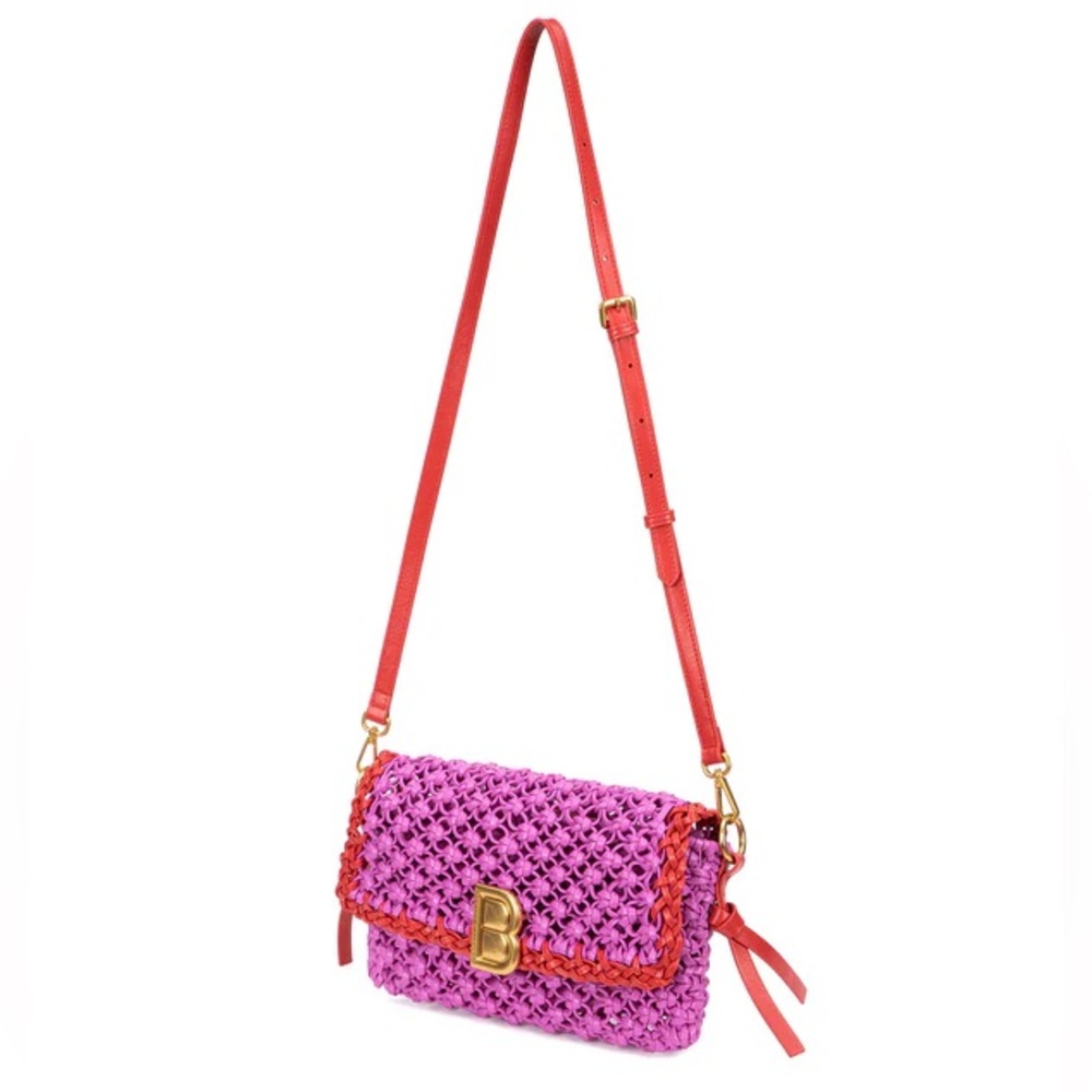 Brandon Blackwood Pink and Red Leather Nia Bag - Picture 2 of 8